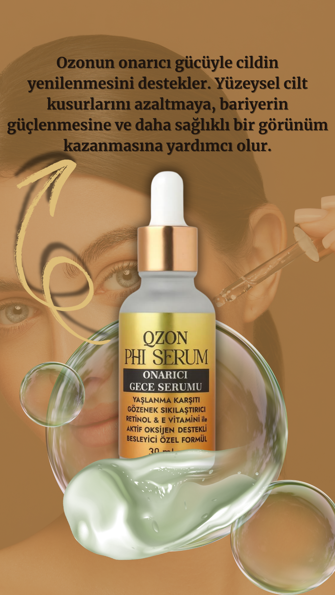 QZON Phi Serum – Onarıcı Gece Serumu 30ML