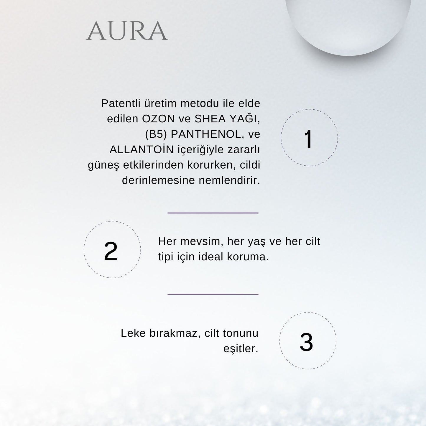QZON Aura SPF 50 Yüz Güneş Kremi – Cilt Tonu Eşitleyici Güneş Kremi & Yaşlanma ve Leke Karşıtı 50ML