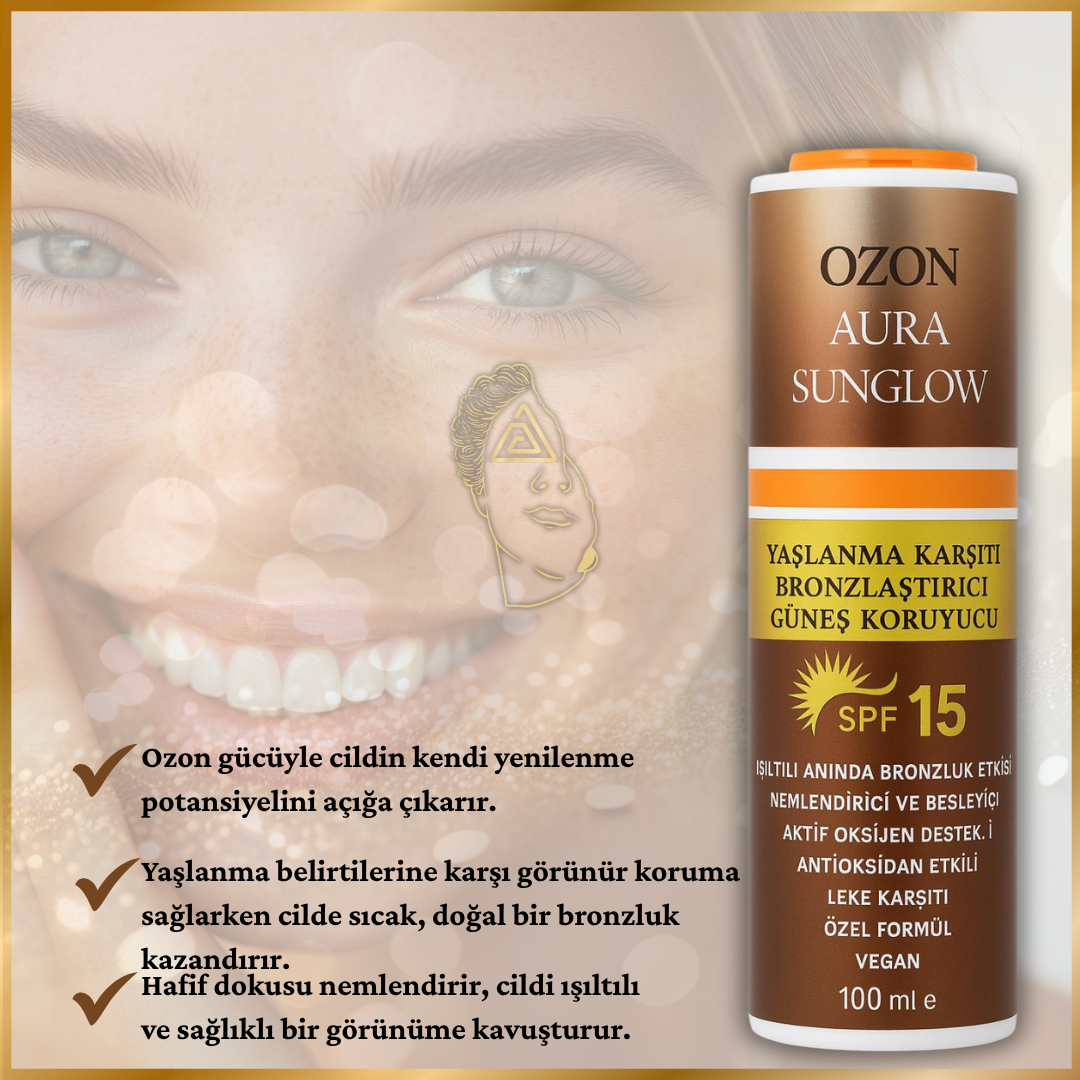 QZON Aura Sunglow SPF 15 – Bronzlaştırıcı Koruyucu 50ML