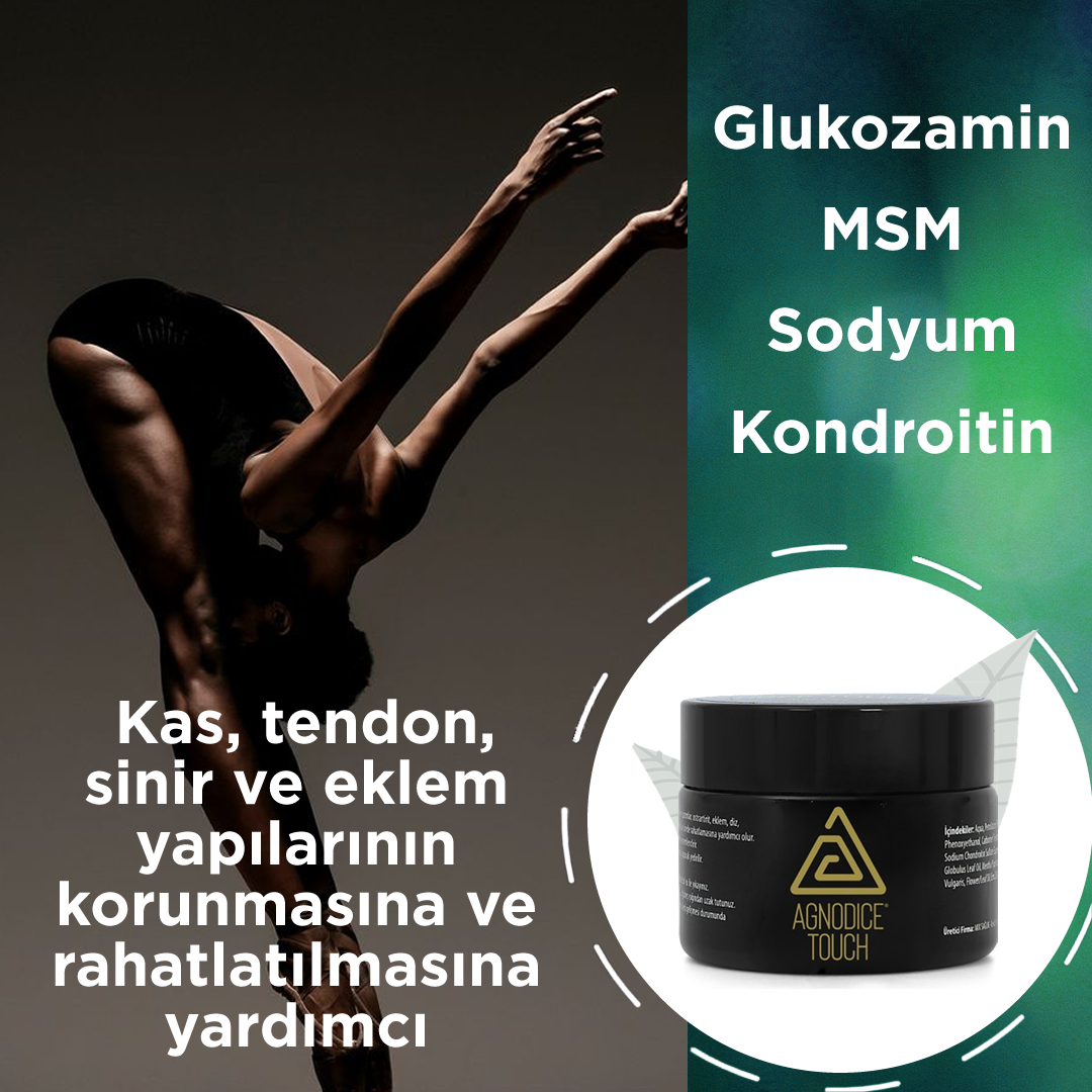 Agnodice Touch Yoga, Pilates ve Dans Sonrası Kas Rahatlatıcı Bitkisel Krem - 30ml