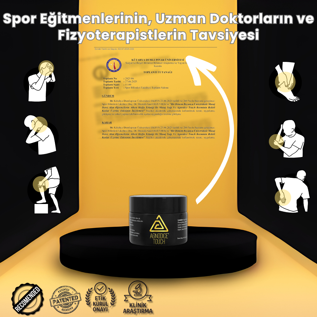 Agnodice Touch Yoga, Pilates ve Dans Sonrası Kas Rahatlatıcı Bitkisel Krem - 30ml